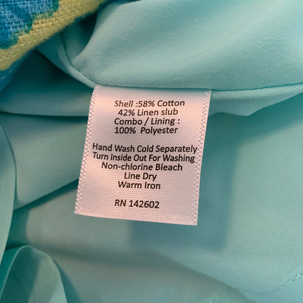 Sail to Sable Dress Size Large – Sleeveless Shift – Aqua Blue Green Floral (D16) - Picture 4 of 6